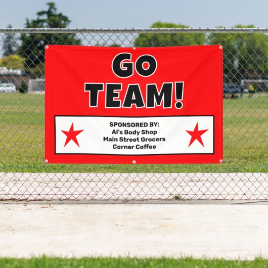 Aangepaste rode Ga Team-banner Spandoek (Insitu)