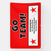 Aangepaste rode Ga Team-banner Spandoek (Verticaal)