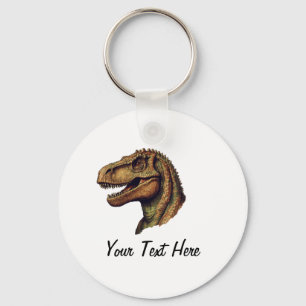 Aangepaste rode groene dinosaurus T-Rex Tyrannosau Sleutelhanger