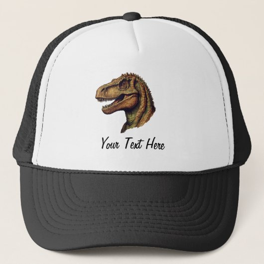 Aangepaste rode groene dinosaurus T-Rex Tyrannosau Trucker Pet (Voorkant)