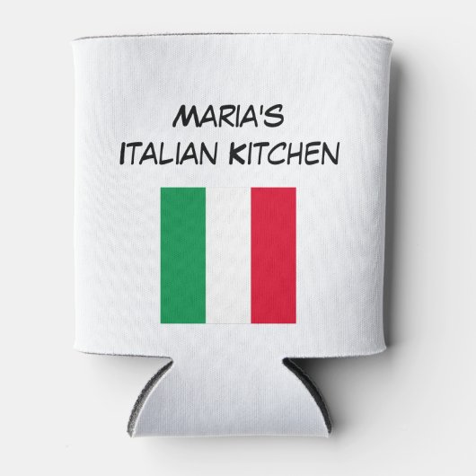 Aangepaste rode groene en witte Italiaanse vlag Ki Blikjeskoeler (Voorkant)