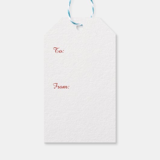 Aangepaste rode kerst ornament vakantie cadeaulabel (Achterkant)