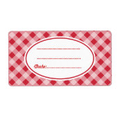 Aangepaste rode keukenlabels etiket (Voorkant)