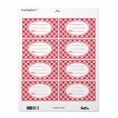 Aangepaste rode keukenlabels etiket (Full Sheet)