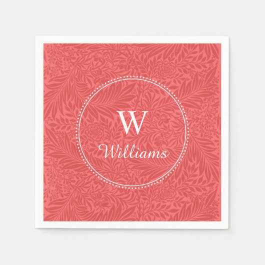 Aangepaste  rode larkspurventilator servet (Voorkant)