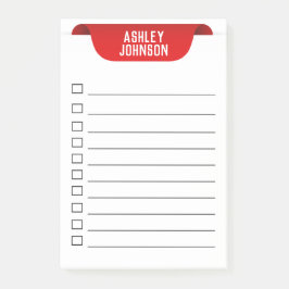 Aangepaste rode lint-label post-it® notes