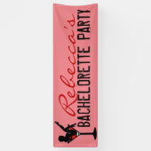 Aangepaste rode martinematige bachelorette banner (Verticaal)