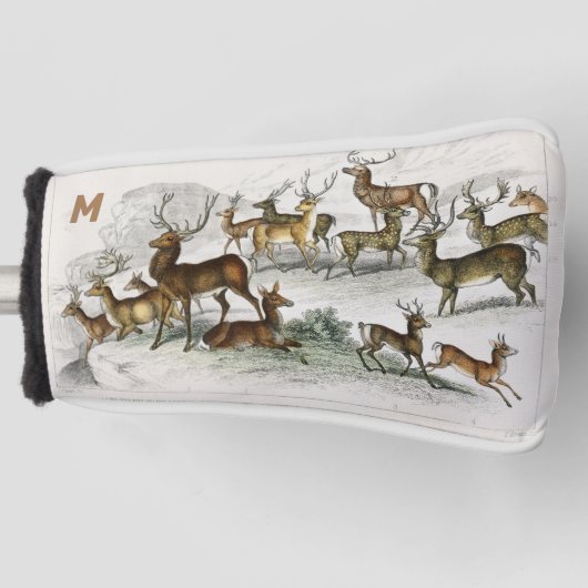 Aangepaste rode oorkonde, zwoerd, roebuck, Musk De Golfheadcover (Voorkant)