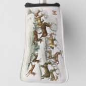 Aangepaste rode oorkonde, zwoerd, roebuck, Musk De Golfheadcover (Draai 90)