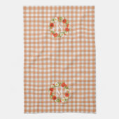 Aangepaste rode papavers Witte Gele Dagen Wreate Theedoek (Verticaal)