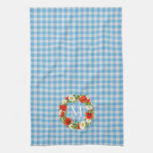 Aangepaste rode papavers Witte Gele Dagen Wreate Theedoek (Verticaal)