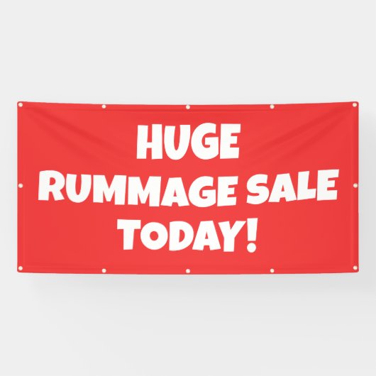 Aangepaste rode rommelmarkt banner (Horizontaal)