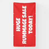 Aangepaste rode rommelmarkt banner (Verticaal)