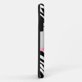 Aangepaste rode roze roze zebrapatroon van Zebra Case-Mate iPhone Case (Achterkant/rechts)