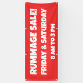 Aangepaste rode Rummage Sale Banner (Verticaal)