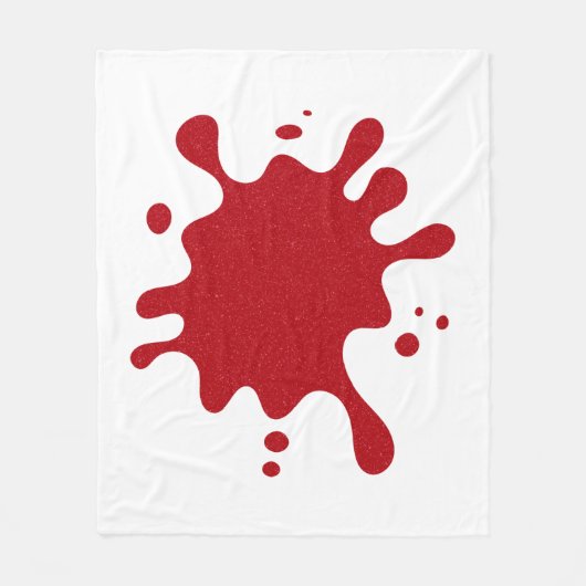 Aangepaste Rode Spatdekens Fleece Deken (Voorkant)
