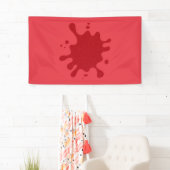 Aangepaste rode spatten banner – Vet & Bewerkbaar (Insitu)