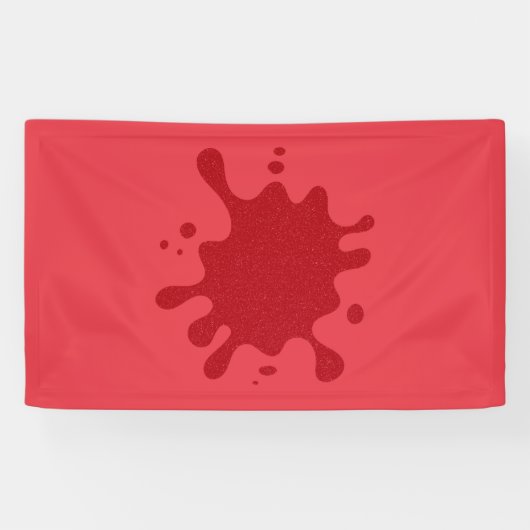 Aangepaste rode spatten banner – Vet & Bewerkbaar (Horizontaal)