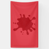 Aangepaste rode spatten banner – Vet & Bewerkbaar (Verticaal)