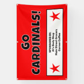 Aangepaste rode sportteam banner (Verticaal)