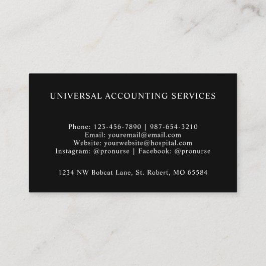 Aangepaste Rode Strepen Zwart Wit Polka Dot Monogr Visitekaartje (Achterkant)