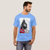 Aangepaste rode telefoonbox Londen Big Ben Clock T-shirt (Voorkant volledig)