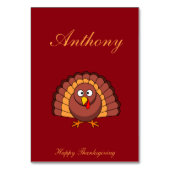 Aangepaste rode Thanksgiving plaatst kaarten met T (Achterkant)