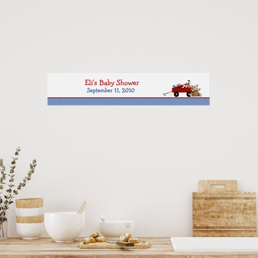 Aangepaste rode wagon-banner voor jen poster (Keuken)