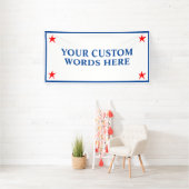 Aangepaste rode witte en blauwe banner (Insitu)