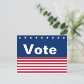 Aangepaste rode witte en blauwe sterren en stripes briefkaart (Staand voorkant)