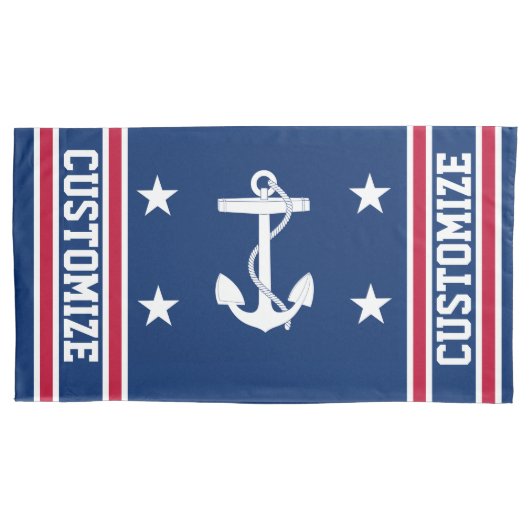 Aangepaste rode witte en blauwe vlag voor autisch  kussensloop (Voorkant)
