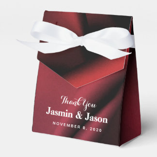 Aangepaste rode zijde bruiloft gunst doos bedankdoosjes