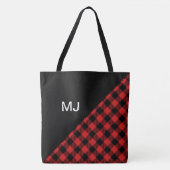 Aangepaste rode/zwarte buffelplaat draagtas (Voorkant)