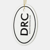 Aangepaste Roeiclub Keramisch Ornament (Links)