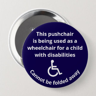 Aangepaste Rolstoel Buggy Kan Niet Worden Ingeklap Ronde Button 4,0 Cm