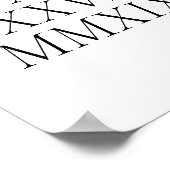 aangepaste Roman-cijferdatum Poster (Hoek)