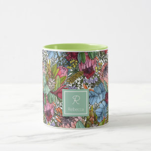 Aangepaste romantische Australische zomerbloemen Mok