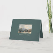 Aangepaste Romantische winterlandschapsolie Kunst Feestdagen Kaart (Achterkant)