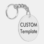 Aangepaste ronde acryl Sleutelhanger sleutelhanger (Voorkant Links)