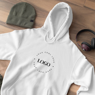 Aangepaste Ronde Cirkel Zakelijk Logo Minimalistis Hoodie