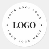Aangepaste ronde cirkel zakelijke logo Minimalisti Sticker (Voorkant)