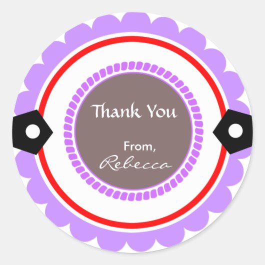 Aangepaste Ronde Dank u Stickers Gift Labels (Voorkant)