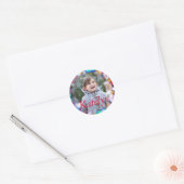 Aangepaste Ronde foto Sticker (Envelop)