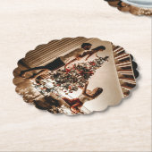 Aangepaste ronde fotounderzetter kartonnen onderzetters (Gekanteld)