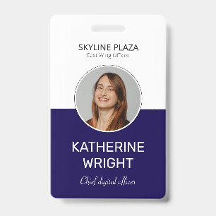 Aangepaste ronde ID naam van werknemer foto Badge