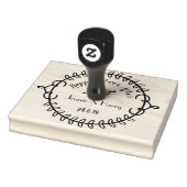 Aangepaste ronde krans bruiloft 	rubberstempel (Stempel)