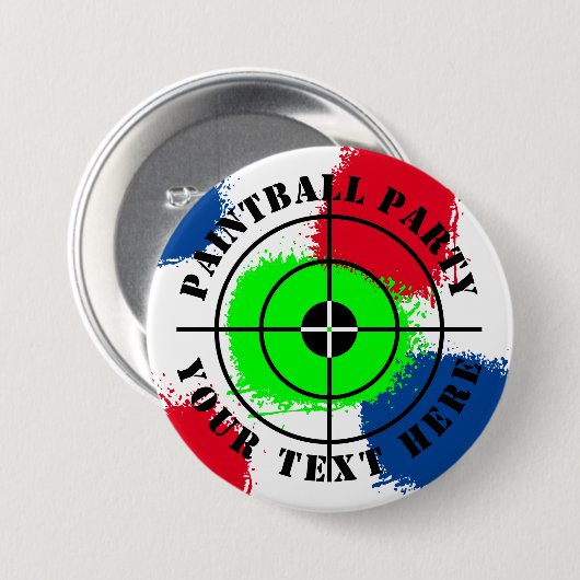 Aangepaste ronde pintball-knoppen op feestdag button 7,6 cm (Voorkant /achterkant)