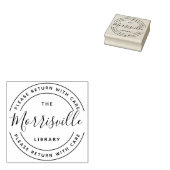 Aangepaste ronde van de bibliotheek met scriptnaam 	rubberstempel (Gestempeld)