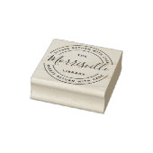 Aangepaste ronde van de bibliotheek met scriptnaam 	rubberstempel (Stempel)