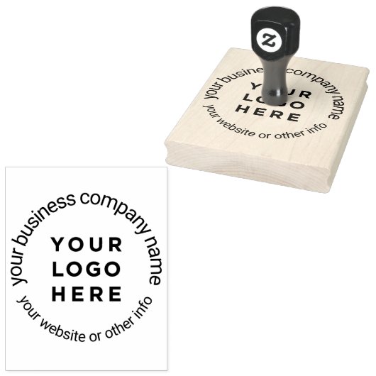 Aangepaste Ronde zakelijke Logo Modern Rubberstempel (Gestempeld)